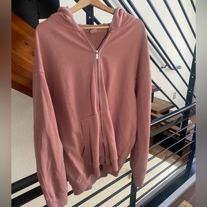 Like new Men’s Urban Outfitters baby pink zip up hoody